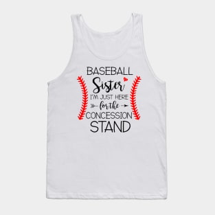 Baseball Sister Im Just Here Tank Top